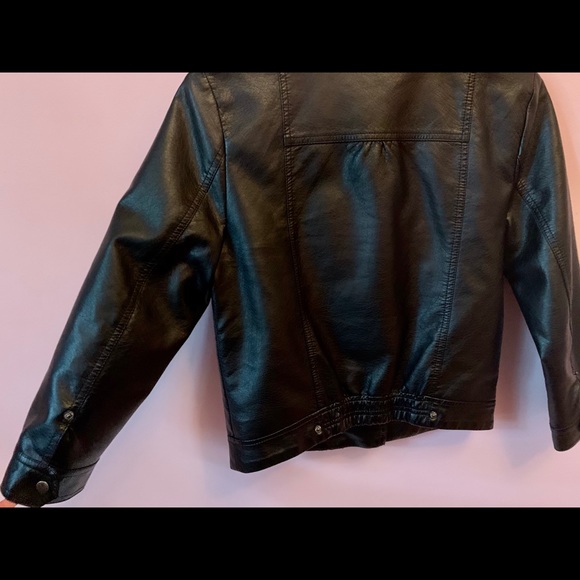 River Island Black Leather Jacket - Picture 4 of 4